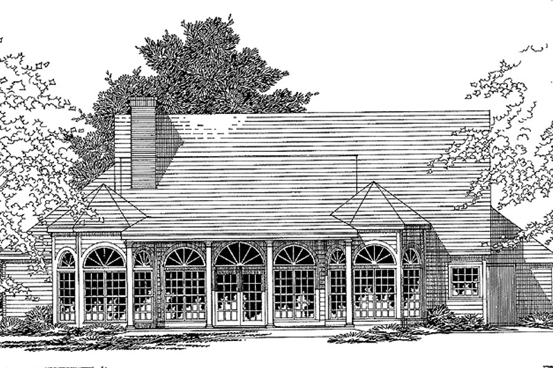 Dream House Plan - Exterior - Rear Elevation for Country House Plan #472-197 - 4 bed, 3.5 bath