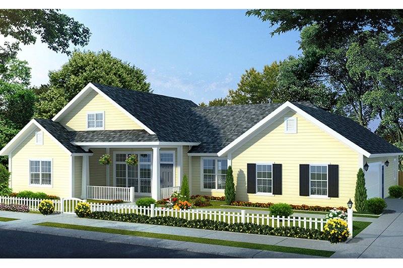House Blueprint - Traditional Exterior - Front Elevation Plan #513-2142