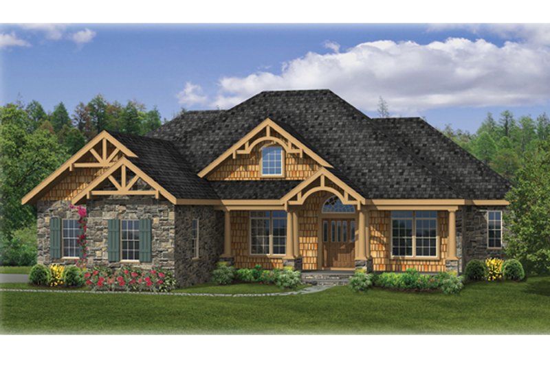 Dream House Plan - Craftsman Exterior - Front Elevation Plan #314-271