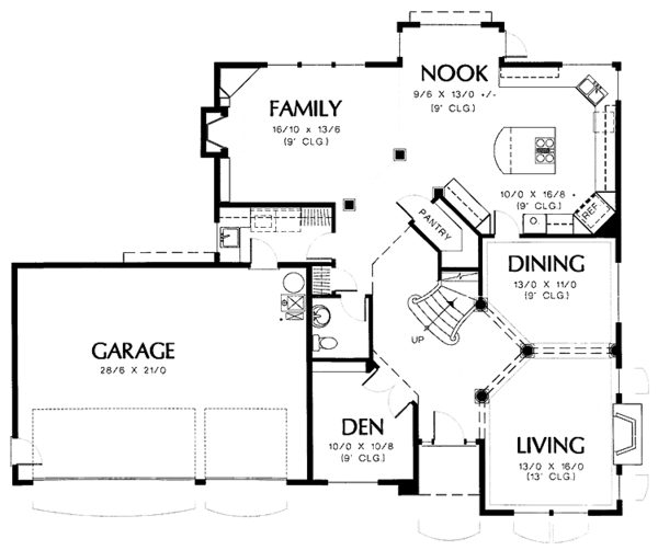House Plan Design - Traditional Floor Plan - Main Floor Plan #48-780