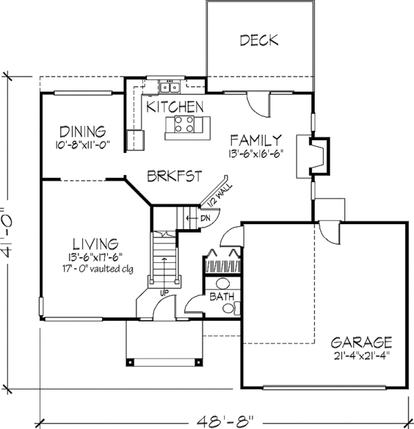 House Plan Design - Prairie Floor Plan - Main Floor Plan #320-1100