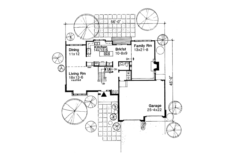 Home Plan - Floor Plan - Main Floor for Country House Plan #320-563 - 3 bed, 2.5 bath