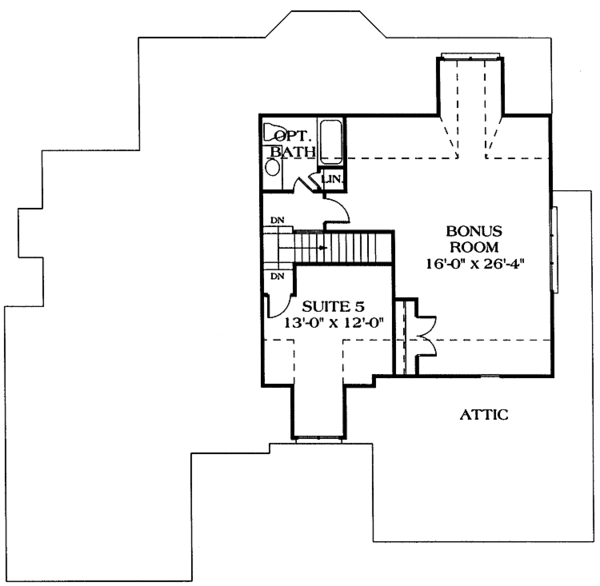 Architectural House Design - Traditional Floor Plan - Upper Floor Plan #453-215