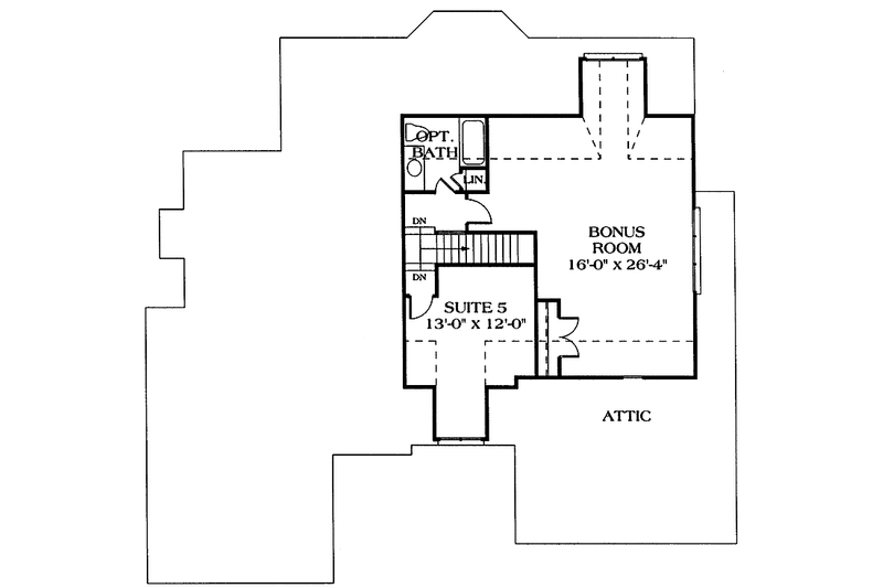 Architectural House Design - Floor Plan - Upper Floor for Traditional House Plan #453-215 - 4 bed, 3.5 bath