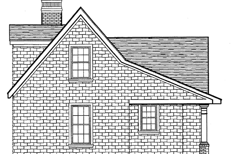 Architectural House Design - Exterior - Rear Elevation for European House Plan #410-3571 - 3 bed, 2 bath