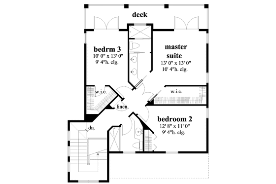 Floor Plan - Upper Floor for Country House Plan #930-168 - 3 bed, 2.5 bath
