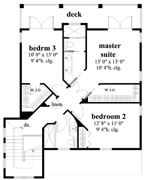 House Plan Design - Country Floor Plan - Upper Floor Plan #930-168