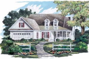 Country Exterior - Front Elevation Plan #929-711