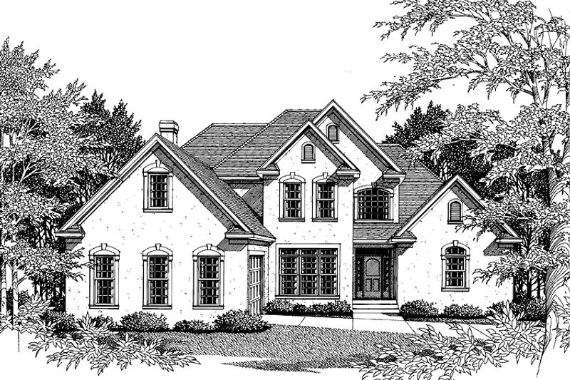 Dream House Plan - Exterior - Front Elevation 3 for European House Plan #952-174 - 4 bed, 3 bath