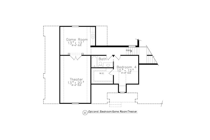 Home Plan - Floor Plan - Other Floor 1 for Colonial House Plan #417-812 - 4 bed, 4 bath