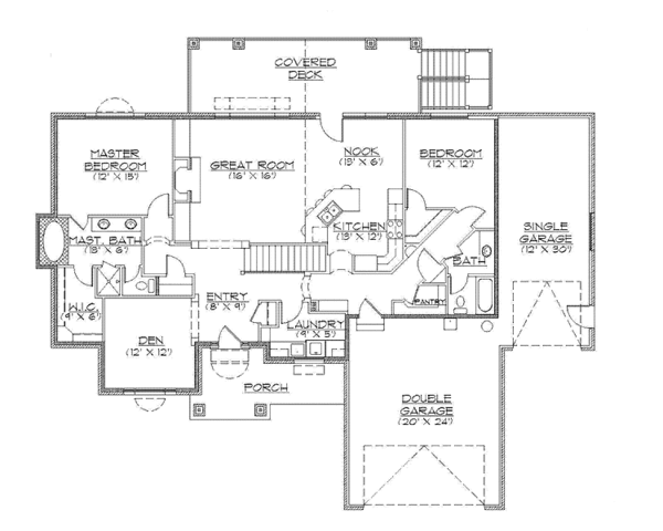 Home Plan - Traditional Floor Plan - Main Floor Plan #945-93