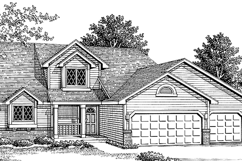 Architectural House Design - Country Exterior - Front Elevation Plan #981-30