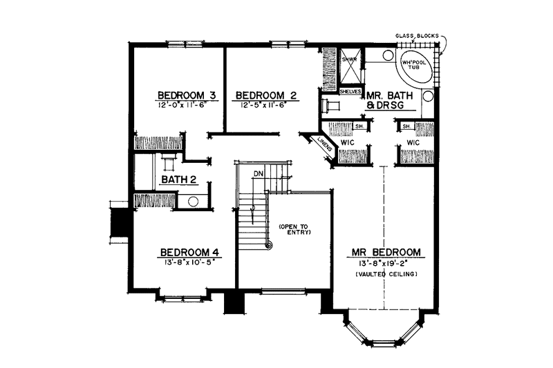 Dream House Plan - Floor Plan - Upper Floor for Adobe / Southwestern House Plan #1016-61 - 4 bed, 2.5 bath