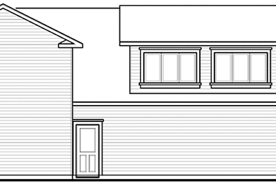Exterior - Rear Elevation for Country House Plan #23-2427, 0 bath