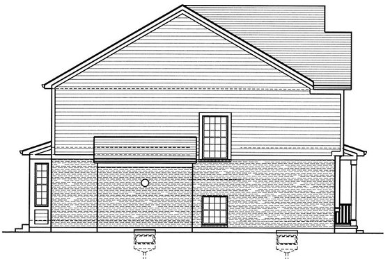 Exterior - Other Elevation 1 for Colonial House Plan #46-860 - 4 bed, 2.5 bath
