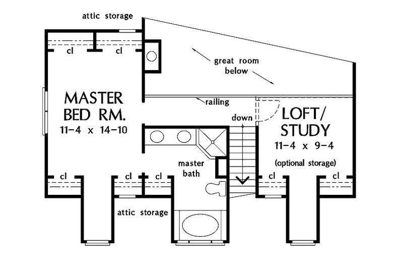 Architectural House Design - Floor Plan - Upper Floor for Country House Plan #929-217 - 3 bed, 2.5 bath