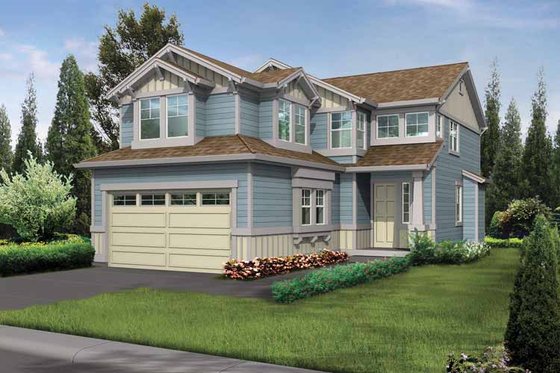 Exterior - Front Elevation 3 for Craftsman House Plan #132-293 - 3 bed, 2.5 bath