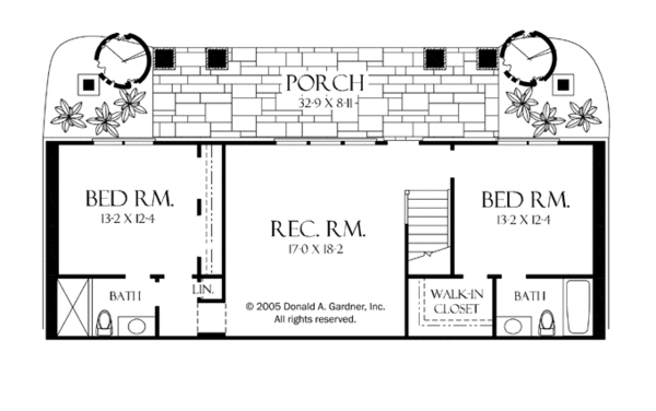 Home Plan - Craftsman Floor Plan - Lower Floor Plan #929-937