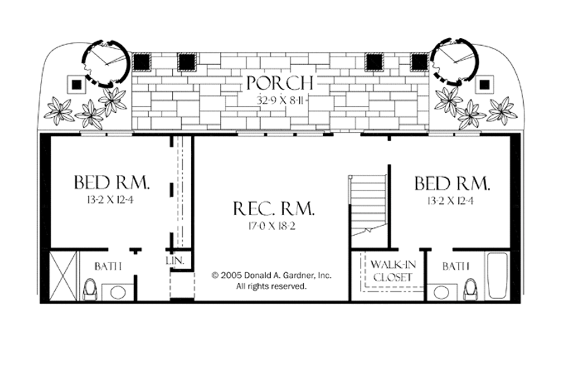 Architectural House Design - Floor Plan - Lower Floor for Craftsman House Plan #929-937 - 4 bed, 4 bath