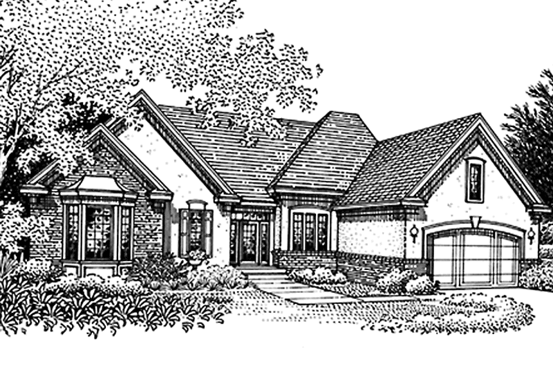 Home Plan - Exterior - Front Elevation 3 for Ranch House Plan #51-801 - 2 bed, 2 bath