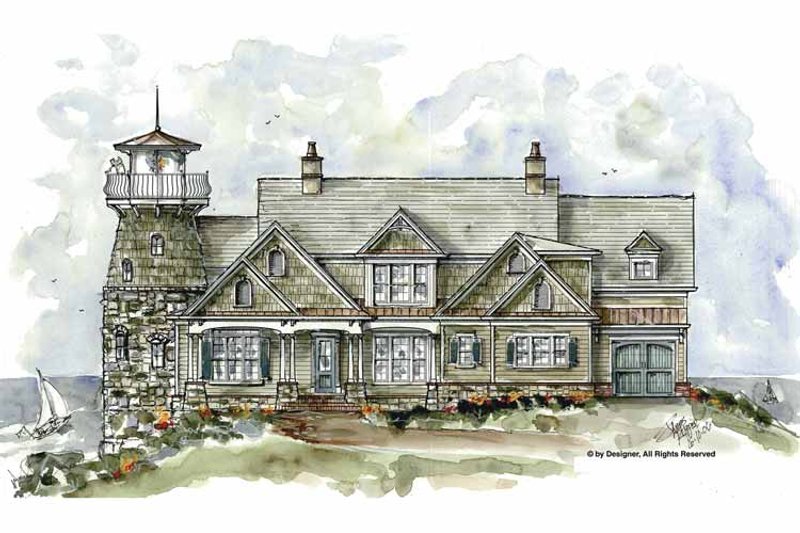 Dream House Plan - Exterior - Front Elevation 3 for Country House Plan #54-327 - 4 bed, 3.5 bath