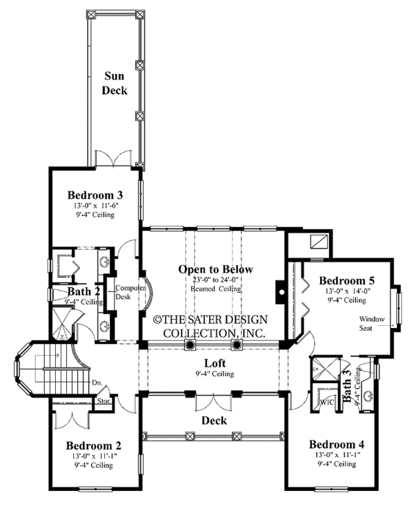 Architectural House Design - Country Floor Plan - Upper Floor Plan #930-335