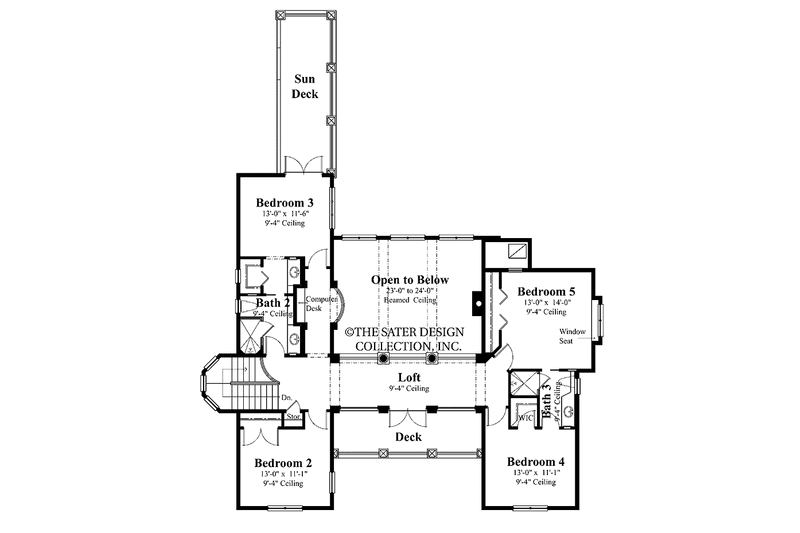 Home Plan - Floor Plan - Upper Floor for Country House Plan #930-335 - 5 bed, 3.5 bath