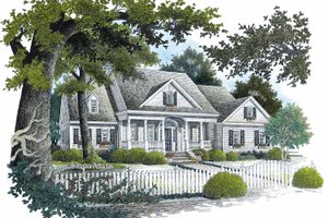 House Design - Exterior - Front Elevation for Country House Plan #429-298 - 4 bed, 3.5 bath