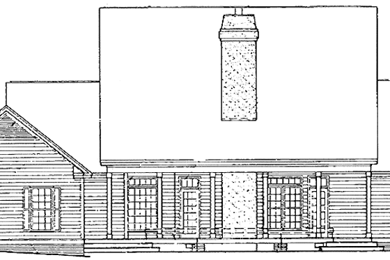 Exterior - Rear Elevation for Country House Plan #929-120 - 4 bed, 3.5 bath