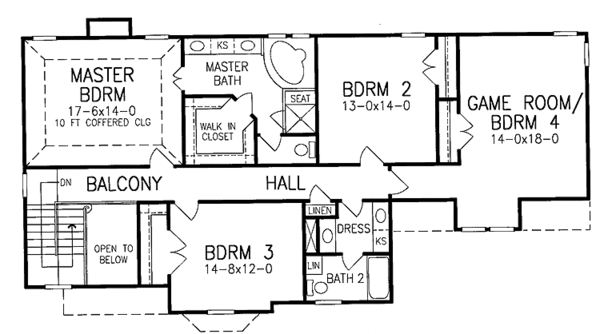 House Plan Design - European Floor Plan - Upper Floor Plan #952-242