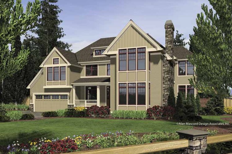 House Blueprint - Craftsman Exterior - Front Elevation Plan #48-853