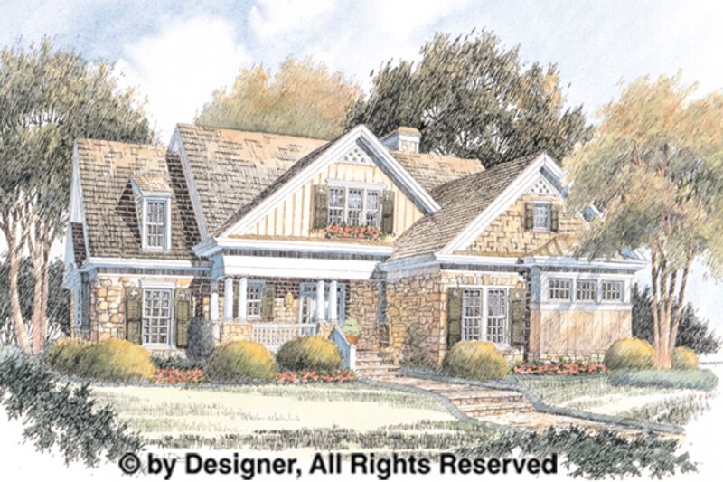 Architectural House Design - Country Exterior - Front Elevation Plan #429-368