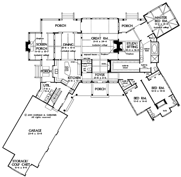 Ranch Floor Plan - Main Floor Plan #929-655