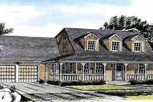 Country Exterior - Front Elevation Plan #315-116