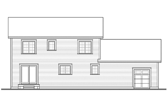 Exterior - Rear Elevation for Colonial House Plan #23-2479 - 4 bed, 2.5 bath