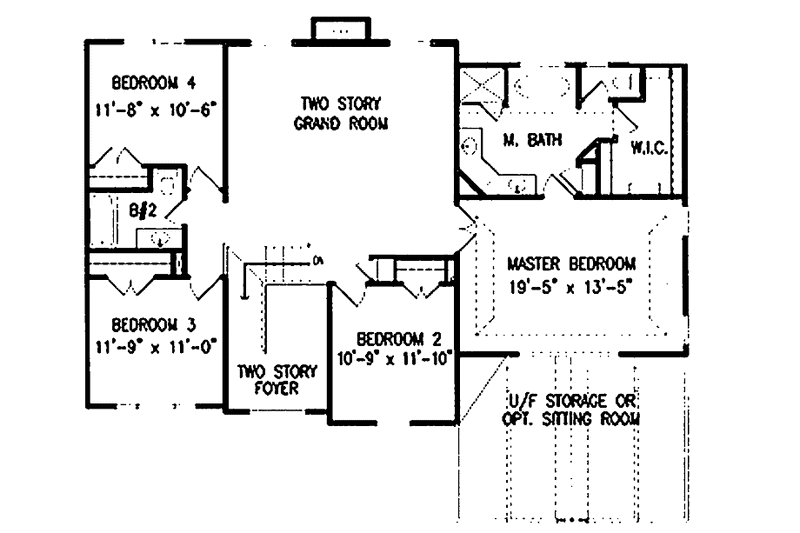 Home Plan - Floor Plan - Upper Floor for Country House Plan #54-246 - 5 bed, 2.5 bath