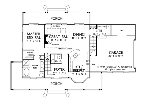 Home Plan - Country Floor Plan - Main Floor Plan #929-480
