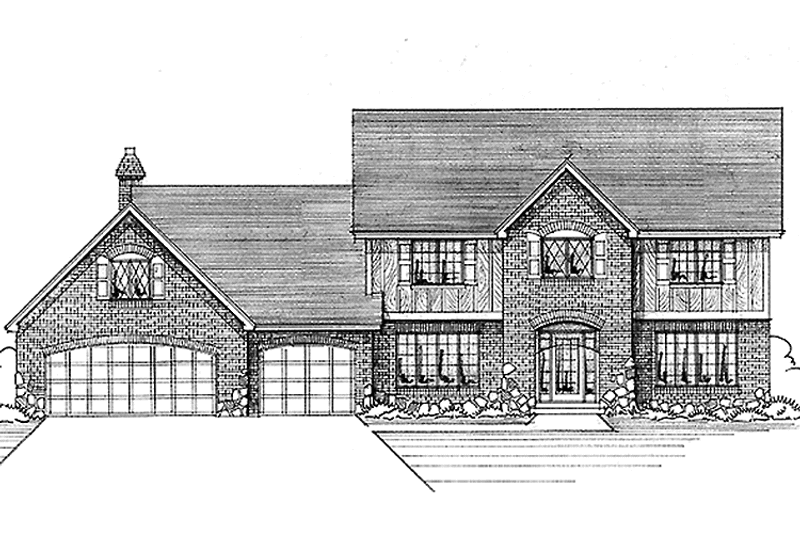 Architectural House Design - Exterior - Front Elevation 3 for Country House Plan #51-942 - 3 bed, 2.5 bath