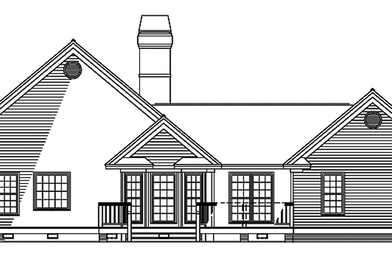 Dream House Plan - Exterior - Rear Elevation for Country House Plan #929-602 - 3 bed, 2 bath