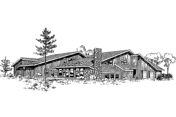 Exterior - Front Elevation 3 for Traditional House Plan #60-999 - 4 bed, 4 bath