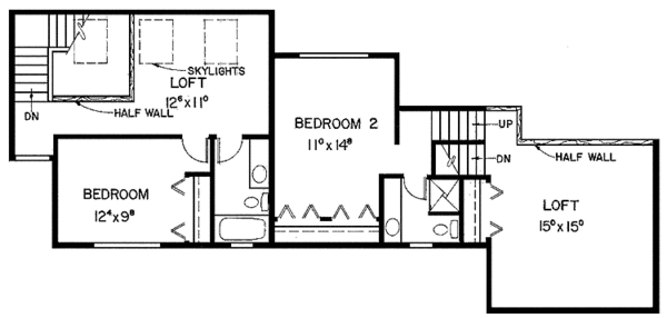 Architectural House Design - Contemporary Floor Plan - Upper Floor Plan #60-779