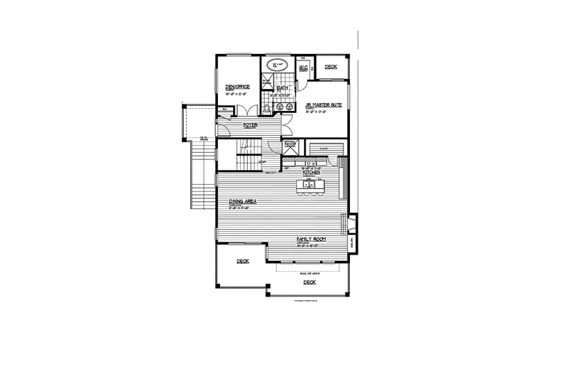 Home Plan - Floor Plan - Main Floor for Craftsman House Plan #569-23 - 5 bed, 3 bath