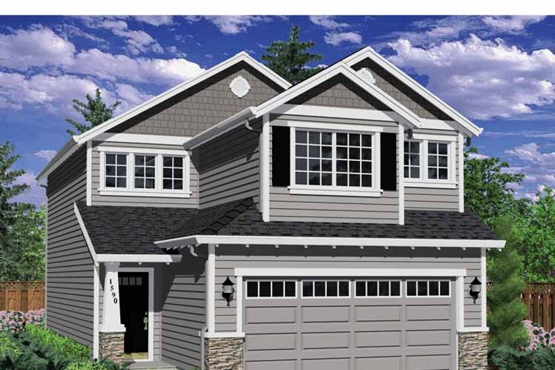 Home Plan - Exterior - Front Elevation 3 for Traditional House Plan #943-31 - 3 bed, 2.5 bath