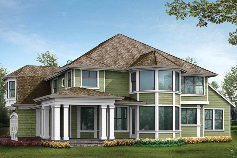 Dream House Plan - Exterior - Rear Elevation 1 for Craftsman House Plan #132-458 - 4 bed, 3.5 bath