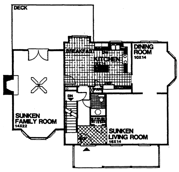 Architectural House Design - Country Floor Plan - Main Floor Plan #30-277