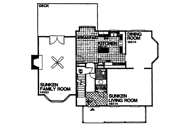Home Plan - Floor Plan - Main Floor for Country House Plan #30-277 - 3 bed, 2.5 bath