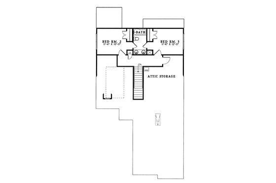 Floor Plan - Upper Floor for Country House Plan #17-2657 - 3 bed, 2.5 bath