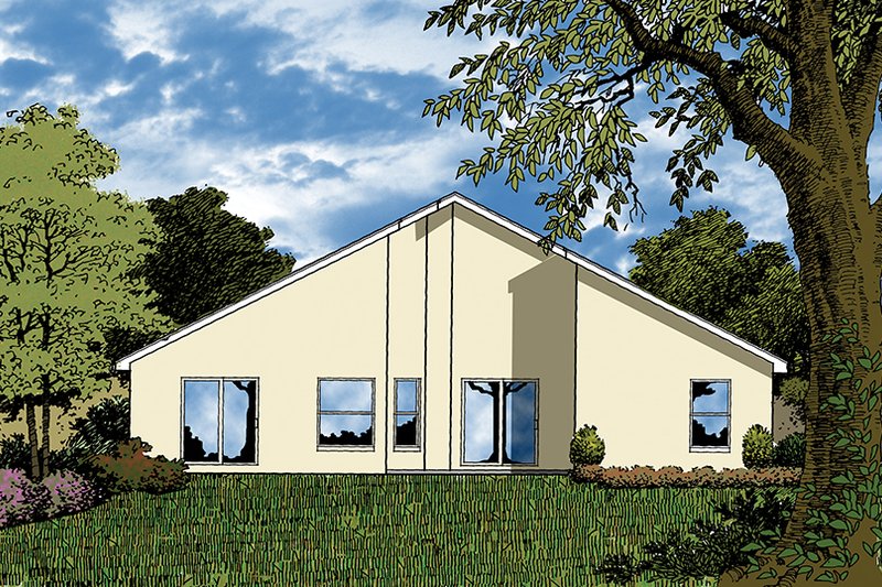 Dream House Plan - Exterior - Rear Elevation for Mediterranean House Plan #417-843 - 3 bed, 2 bath