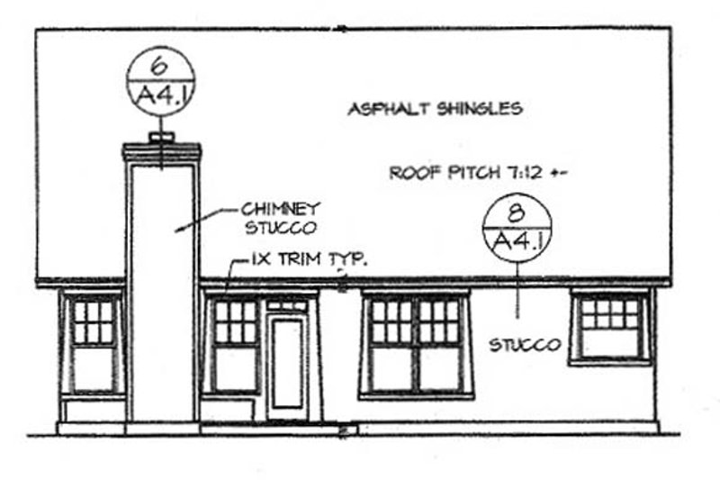 Home Plan - Exterior - Rear Elevation for Country House Plan #472-398 - 4 bed, 2.5 bath