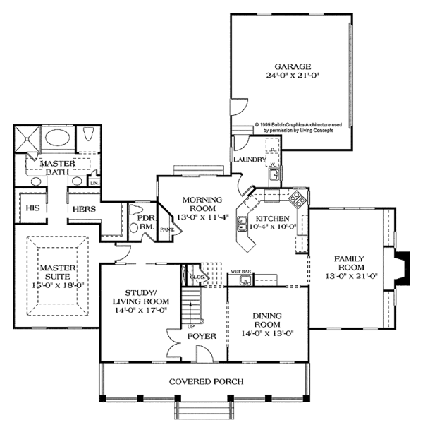Home Plan - Classical Floor Plan - Main Floor Plan #453-92
